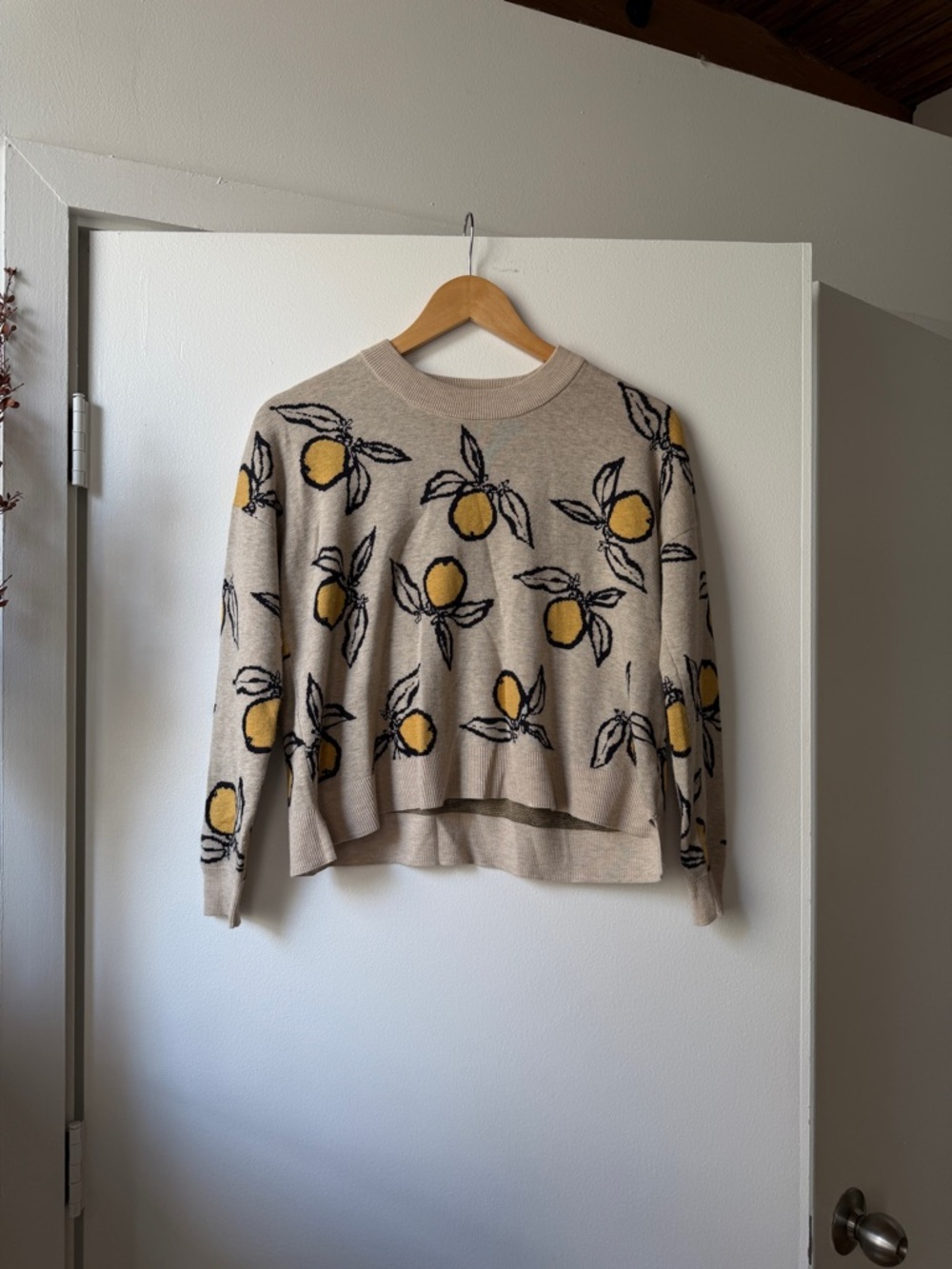 Madewell Tangerine Sketch Jacquard Pullover Sweater XXS